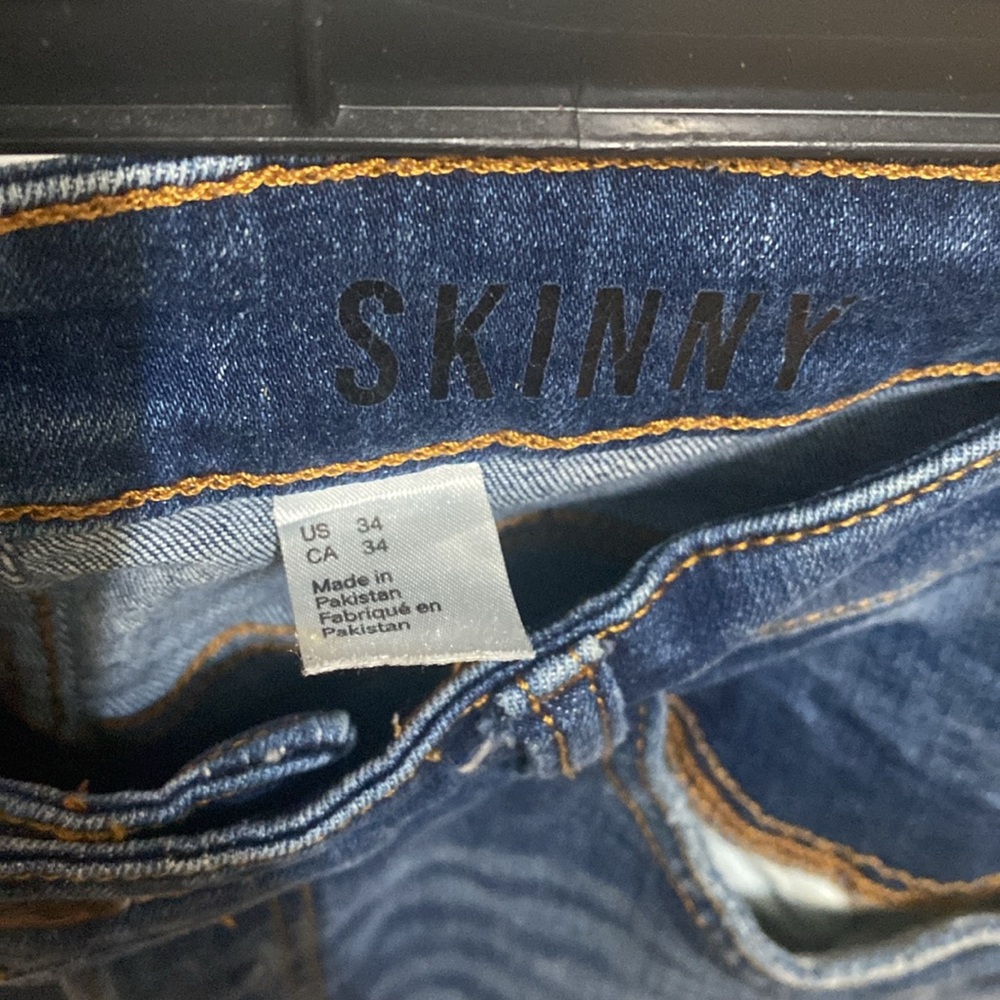 H&M means jeans destroyed size 34 skinny jeans - Picture 3 of 4